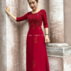 ÁO DÀI DẠ HỘI TRUNG NIÊN LUXURY SAPPHIRE DRESS