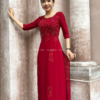 ÁO DÀI DẠ HỘI TRUNG NIÊN LUXURY SAPPHIRE DRESS