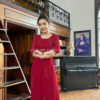 ÁO DÀI DẠ HỘI TRUNG NIÊN LUXURY SAPPHIRE DRESS